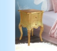 Gilded Mahogany Side Table    gold side table   gold nightstand     Gold Baroque Throne Chairs 