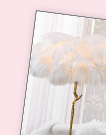 Ostrich Feather Lamps 