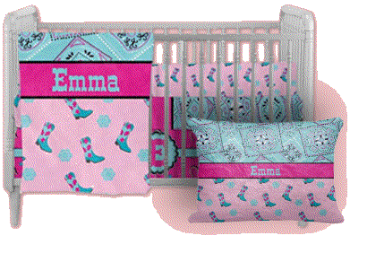 cowgirl nursery Cowgirl Crib Comforter - Cowgirl - Cowprint  - baby toddler bedding (Personalized)