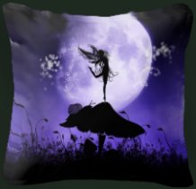 Fairy Silhouette Throw Pillow fairy comforter fairy duvet fairy bedding fairy pillows