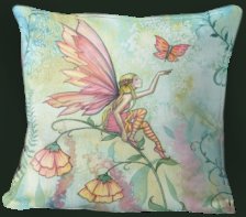 Fairy and Butterfly THROW PILLOW Fairy and Butterfly COMFORTER FAIRY BEDDING FAIRY ROOMS