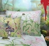 Flower Fairy  Throw Pillow  Fairy Wild Flower Watercolour Painting Throw Pillow   