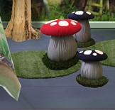 tree stump furniture  Mushroom Stools  fairy bedroom decor 