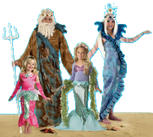 Mermaid Queen-neptune-little mermaids-costumes - underwater ocean themed fancy dress costumes