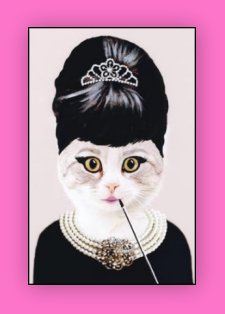 Audrey Hepburn Cat by Coco de Paris Canvas Print paris wall art prints