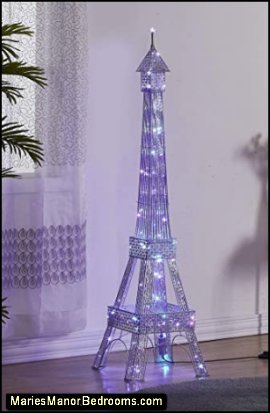 Paris Eiffel Tower Floor Lamp with Led Twinkle String Lights