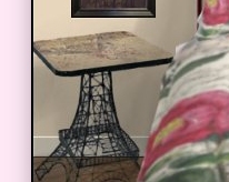 Eiffel Sculptural Metal Side Table French Style Furniture  eiffel tower home decor eiffel tower themed decor   paris bedding  