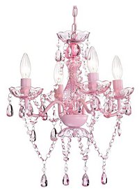 Pink Chandelier Mini Crystal Chandelier  princess bedroom chandelier