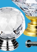 Crystal drawer knobs  Crystal Clear Glass Cabinet Dresser Knob Diamond Shape Drawer Knobs   