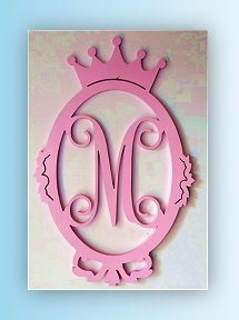 princess monogramed wall letters