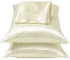 100% silk sheet set. Shimmering ivory color with silk-and-satin feel