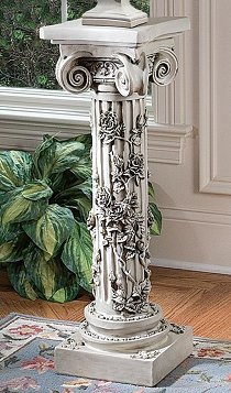 The Rose Garland Sculptural Pedestal  ancient greek decor Greek gods roman mythology