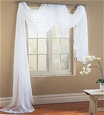 sheer scarf window treatments window scarf  window treatments white curtains sheer  curtains 