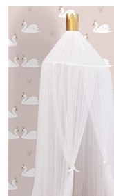 white canopy gold crown  Bed Canopy crown Bed Canopy Play Tent   Round Lace Dome Netting Curtains   Mosquito Net Play Tent   Lace Netting Curtains  Princess Bed Canopy   