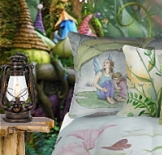 Flower Fairy  Throw Pillow  Fairy Wild Flower Watercolour Painting Throw Pillow  tree stump furniture   