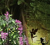 fairy silhouette wall decals    Forest wallpaper mural   