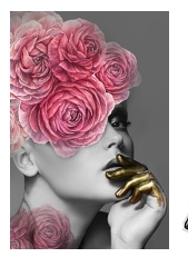 fashion artwork  fashion art prints Fashion Wall Art fashionista wall decor   Flower On The Head With Gold Women Oil Painting On Canvas Print   Blossom Bouquet Perfume Posters And Prints 