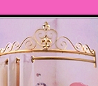 Crown fitting room curtain holder  