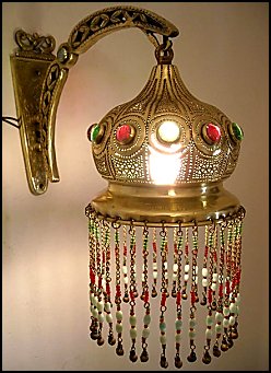 Moroccan Brass Wall Lamp Sconce Lighting 