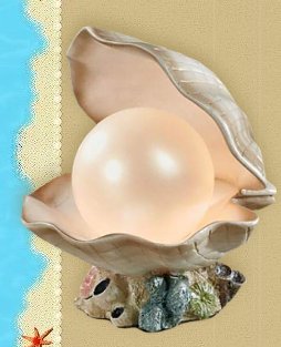 Clamshell Accent Lamp mermaid bedroom decor seashell lamp clamshell mermaid decorations