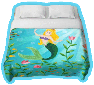 Mermaid bedding-DiaNoche Designs by Nicola Joyner Home Decor - MERMAID BEDDING - mermaid curtains - mermaid rugs