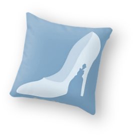 Cinderella Story Crystal Shoes Princess Throw Pillowcase 