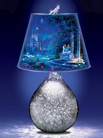 Disney Thomas Kinkade Dancing In The Starlight Lamp    Cinderella lamp  -  cinderella bedroom decor