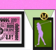 woman girl golf mural wall decals  golf women wall art golf wall art